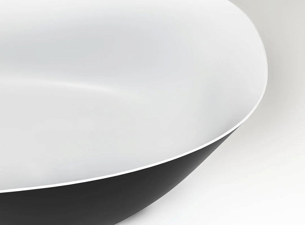 Ванна из искусственного камня Plumberia Selection Veloma 170x75 см, отдельностоящая, биколор матовый