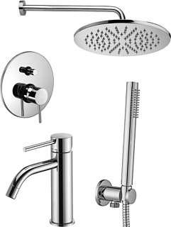 Комплект для ванной Paffoni Light KITLIG015CR071 С ВНУТРЕННЕЙ ЧАСТЬЮ, хром