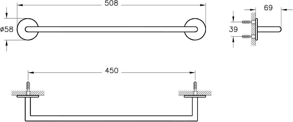 Полотенцедержатель VitrA Origin A44886