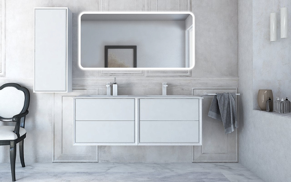 Мебельная раковина Cezares Bellagio 50215 141 см, bianco opaco