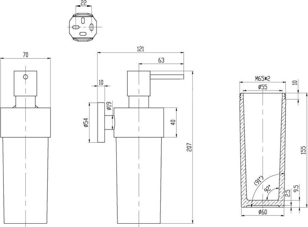 Дозатор Villeroy & Boch Elements Tender TVA15100700061