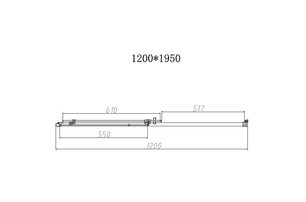 Душевая дверь в нишу Vincea Slim-N VDS-4SN120CLG 120 см, профиль брашированное золото, стекло прозра