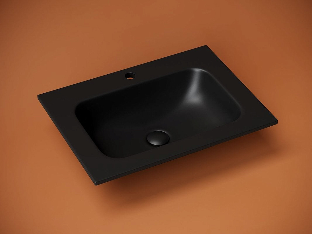 Мебельная раковина Ceramicanova Grace прямоугольная черная матовая 61 см CN7011MB