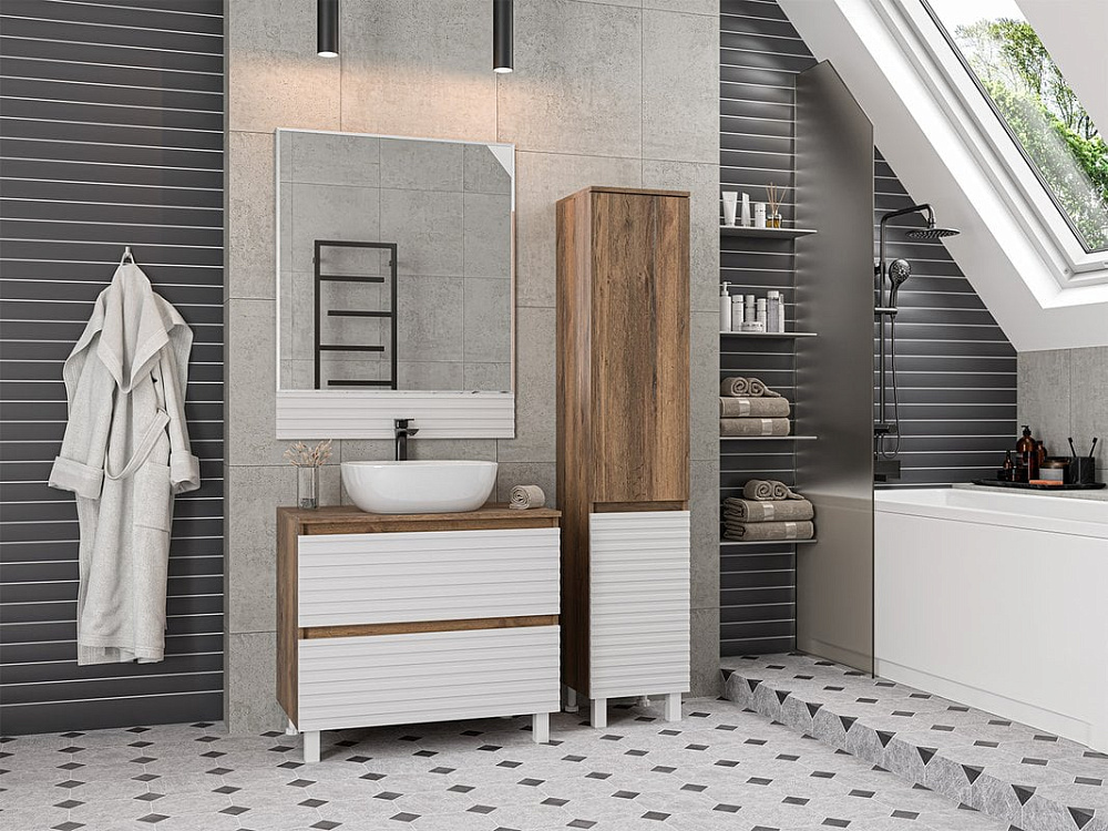 Зеркало Brevita Dakota 80 белое