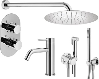 Комплект для ванной Plumberia Selection Ixo KITZXOT18CR53 С ВНУТРЕННЕЙ ЧАСТЬЮ, хром