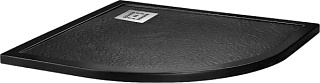 Поддон для душа BelBagno Uno R 90х90, черный матовый, с сифоном