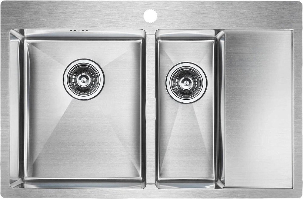 Мойка кухонная Paulmark Kroner PM227851-BSL брашированная нержавеющая сталь L