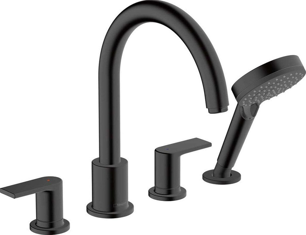 Смеситель на борт ванны Hansgrohe Vernis Shape 71459670, черный
