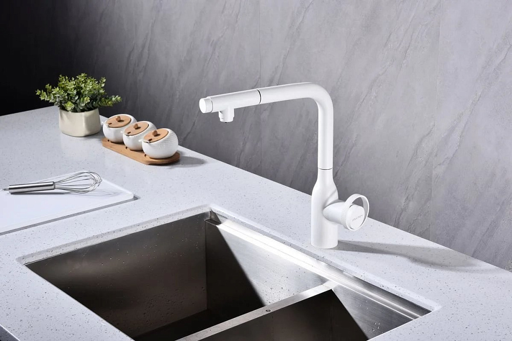 Смеситель для кухни Paulmark Urban Ur213104-WH матовый белый