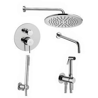 Комплект для ванной Paffoni Light KITZLIG019CR141 С ВНУТРЕННЕЙ ЧАСТЬЮ, хром