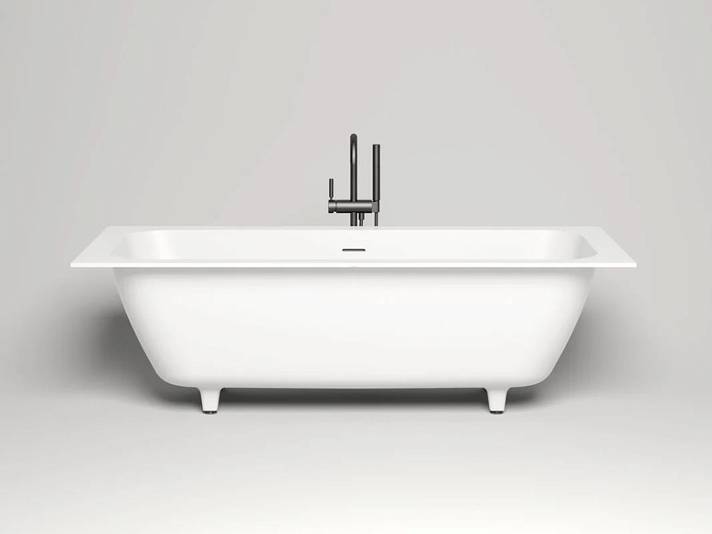 Ванна из искусственного камня Salini Orlanda Axis Kit S-Sense 180x80 см, встраиваемая, матовая белая
