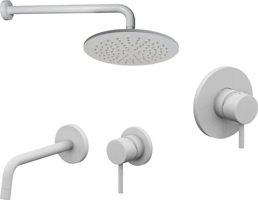 Комплект для ванной Paffoni Light KITLIG011BO006 С ВНУТРЕННЕЙ ЧАСТЬЮ, белый