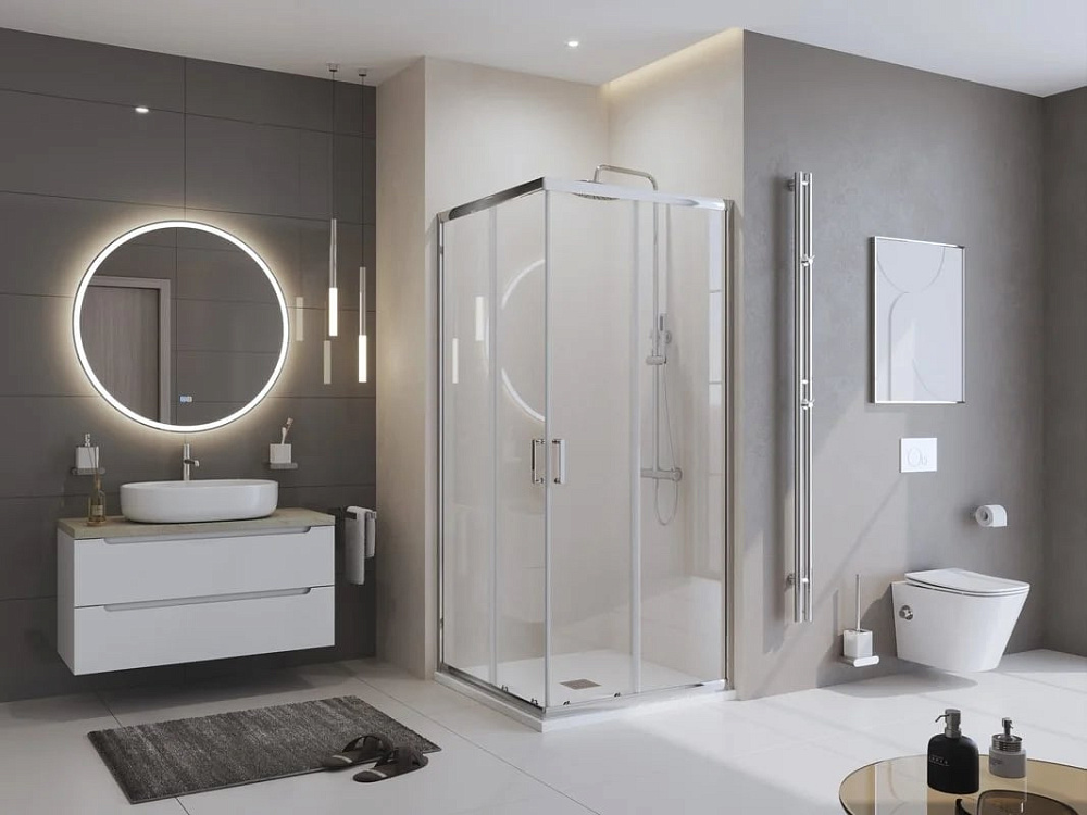 Поддон для душа BelBagno Uno A 90х90, белый, с сифоном