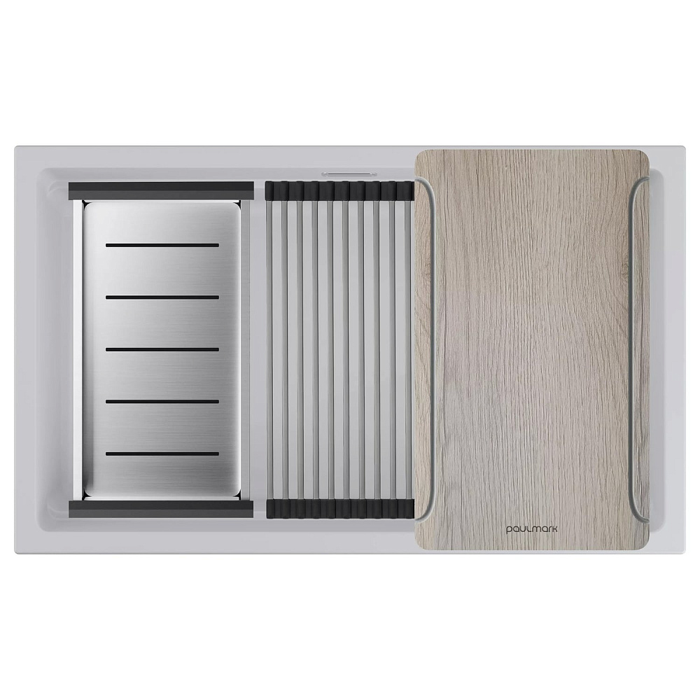 Мойка кухонная Paulmark Lumi-Multi Sink 74 Uni LU-MULTI 74-WH белый матовый 