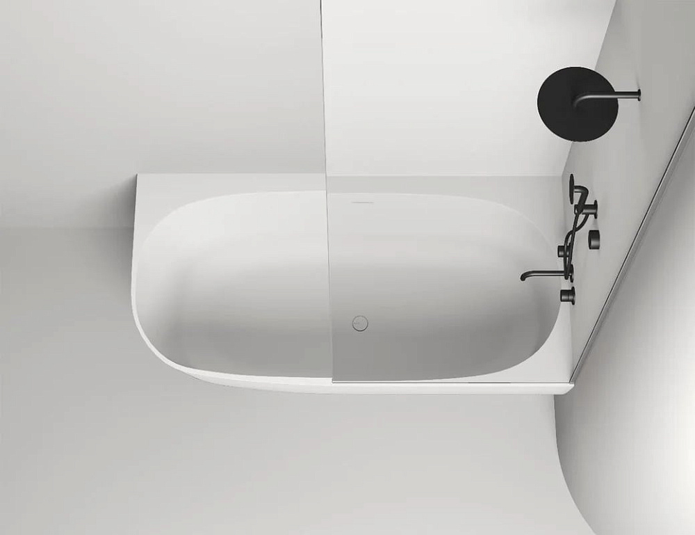Ванна из искусственного камня Salini Sofia Corner R 170x85 см, угловая, правая, пристенная, белая, а