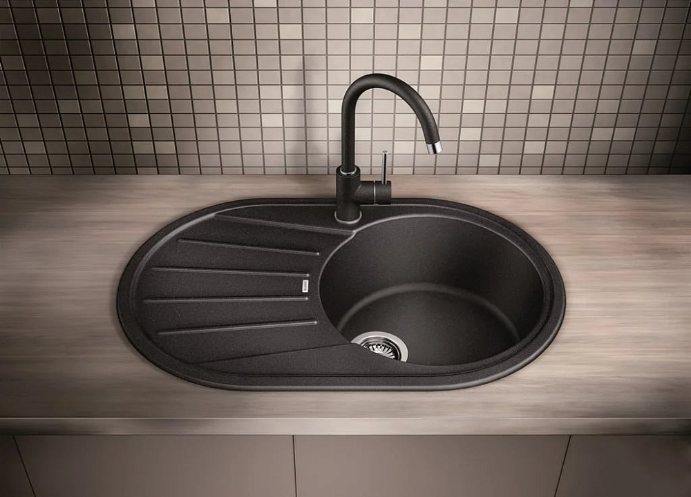 Смеситель для кухни Blanco Mida Silgranit 524202 (519415) черный
