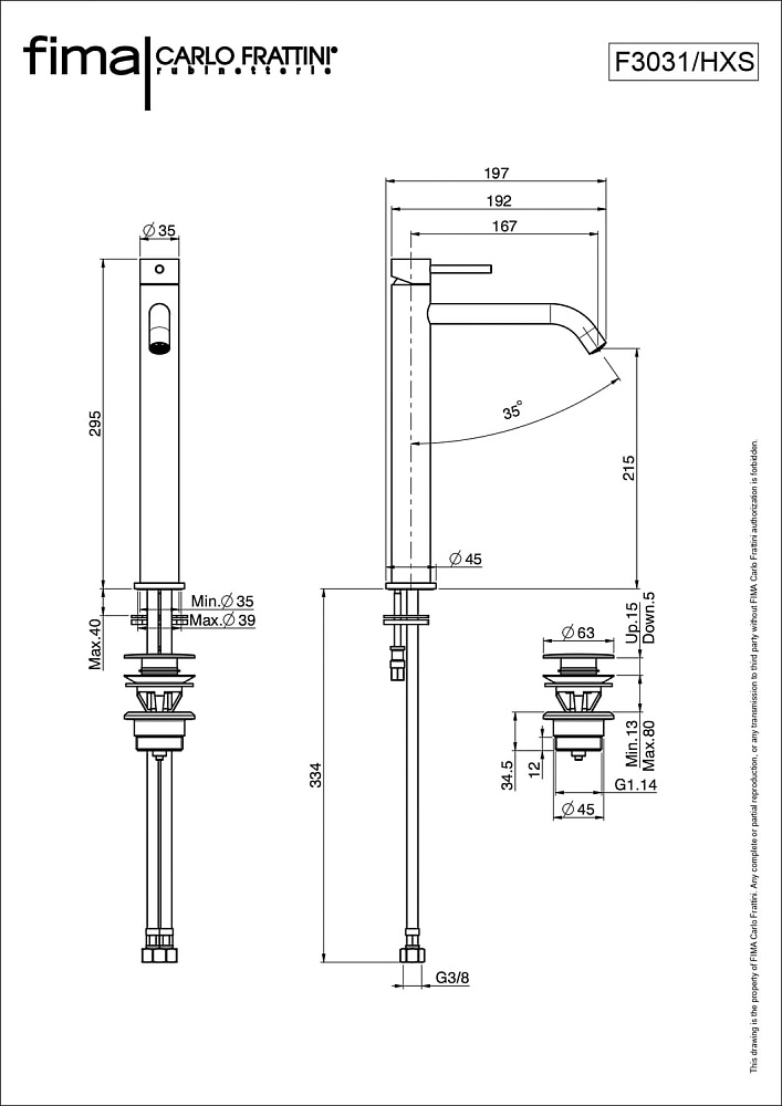 Смеситель для раковины Fima Carlo Frattini Spillo Up F3031/HXSBS белый матовый