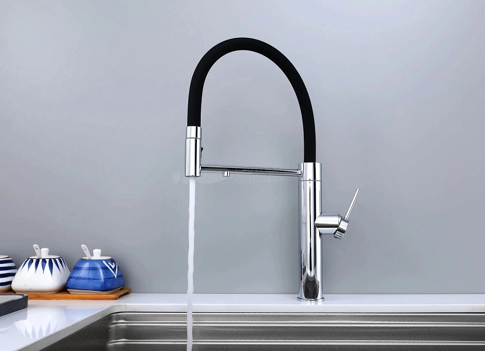 Смеситель для кухни Paulmark Ganymede Ga213199-CR с гибким изливом, хром