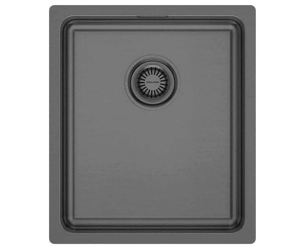 Мойка кухонная Paulmark Vista PM904438-GM, вороненая сталь