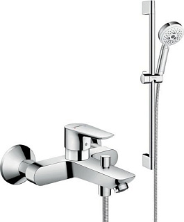 Смеситель для ванны с душем Hansgrohe Talis E 71740000, + Душевой гарнитур Hansgrohe Crometta 100 Mu