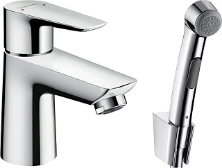 Смеситель для раковины Hansgrohe Talis E 71729000 с гигиеническим душем, с донным клапаном Push-Open
