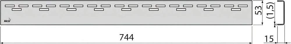 Душевой трап (лоток) AlcaPlast APZ104 -750, 75 см
