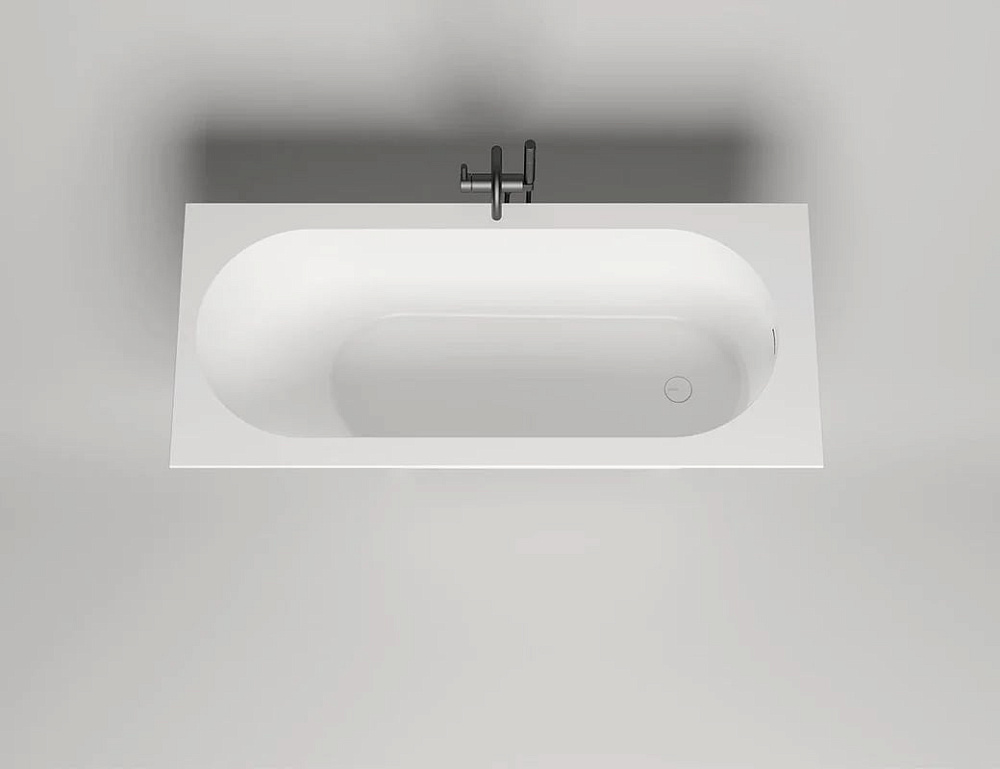 Ванна из искусственного камня Salini Ornella Kit S-Sense 170x75 см, встраиваемая, матовая белая, на 