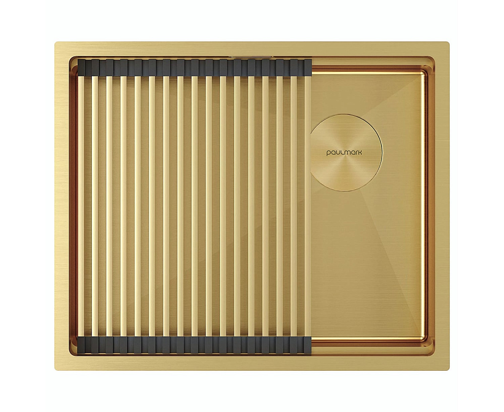 Мойка кухонная Paulmark Next-Pro 54 UNI PM705445-LG светлое золото