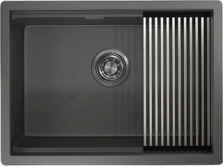 Мойка кухонная Granula Kitchen Space 6045U, графит матовый