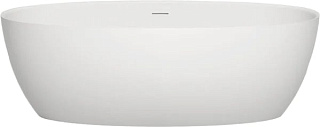 Ванна из искусственного камня Salini Alda S-Sense 160x70 см, отдельностоящая, белая, овальная, со сл
