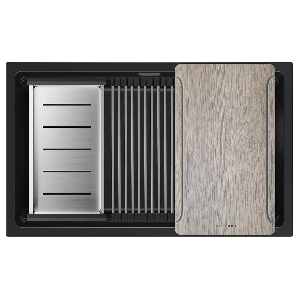 Мойка кухонная Paulmark Lumi-Multi Sink 74 Uni LU-MULTI 74-BLM черный