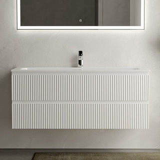 Тумба с раковиной Sancos Snob R 120 см, bianco, раковина CN7017
