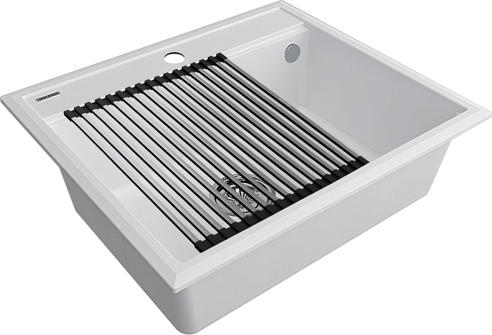 Мойка кухонная Paulmark Stepia + Step PM115951-WH+R375-BS белая