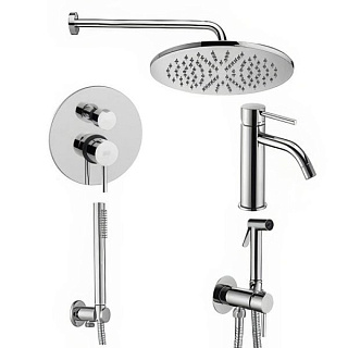 Комплект для ванной Paffoni Light KITZLIG018CR071 С ВНУТРЕННЕЙ ЧАСТЬЮ, хром