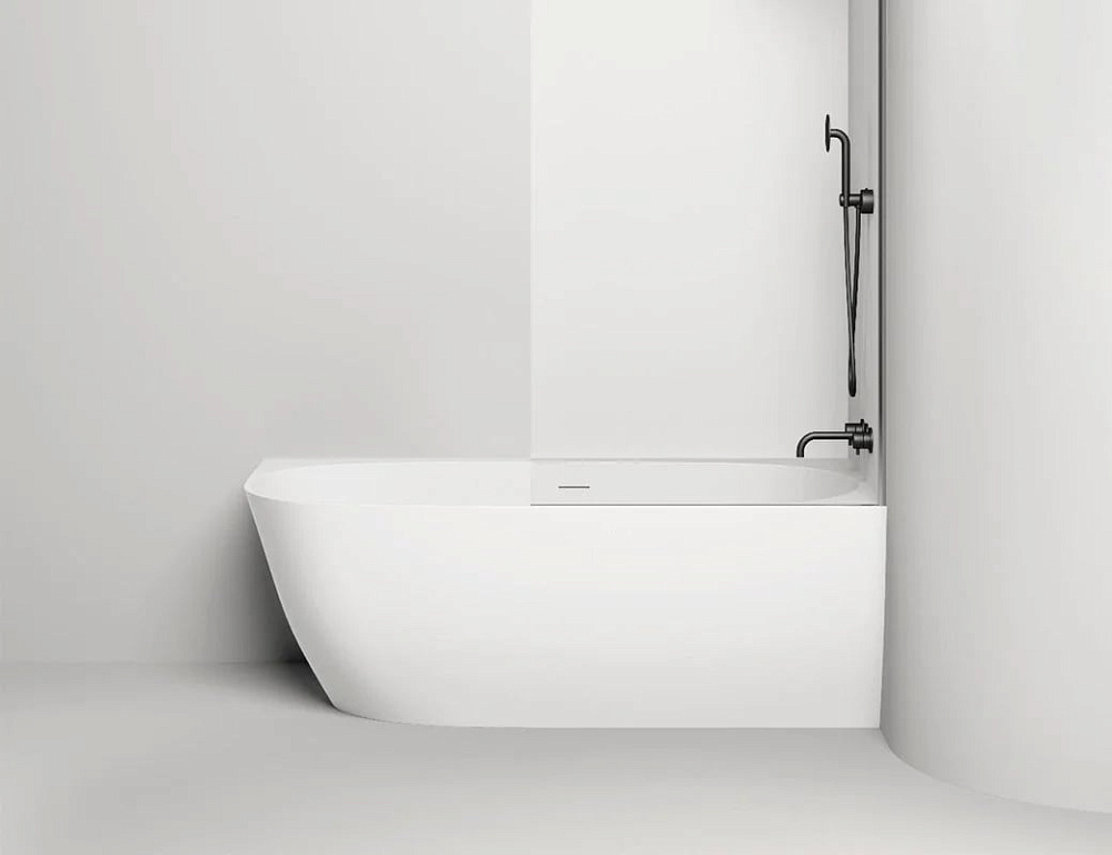 Ванна из искусственного камня Salini Sofia Corner R 170x85 см, угловая, правая, пристенная, белая, а