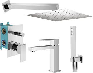 Комплект для ванной Plumberia Selection Tag KITTG18CR53 С ВНУТРЕННЕЙ ЧАСТЬЮ, хром
