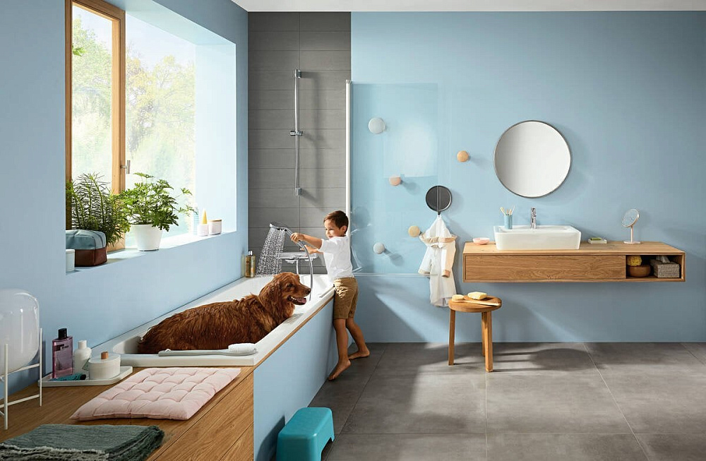 Термостатический смеситель Hansgrohe Ecostat E 15774000, для ванны с душем