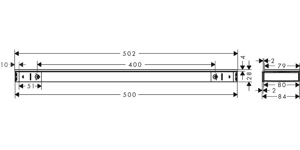 Полка Hansgrohe Rainfinity 26844700