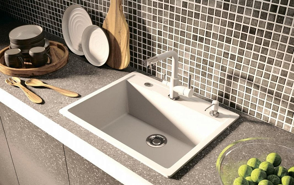 Мойка кухонная Emar Quartz EMQ-1640.Q, агат