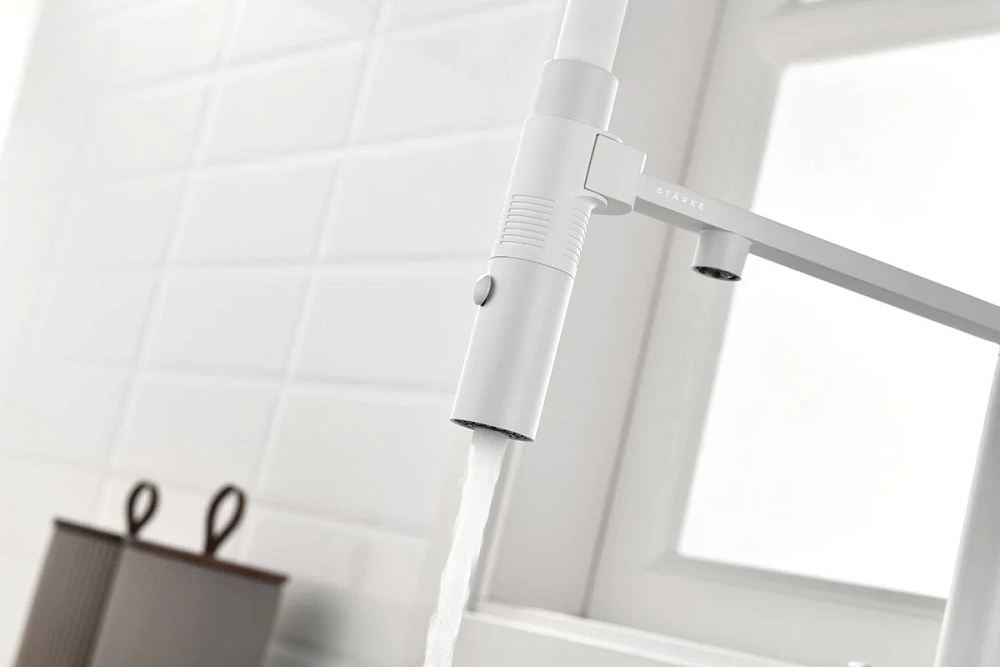 Смеситель для кухни Paulmark Gravity Gr213888-WH, белый матовый