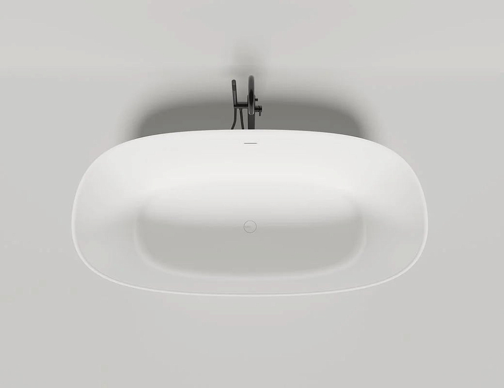 Ванна из искусственного камня Salini Sofia S-Stone 185x90 см, отдельностоящая, матовая белая, овальн