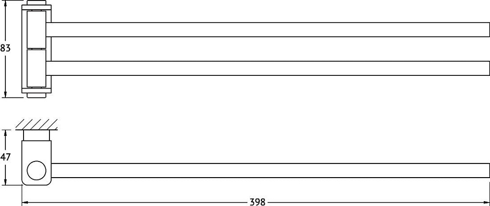 Полотенцедержатель Artwelle Regen 8331 двойной