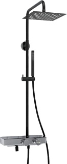 Душевая стойка Wasserkraft Abens 2000 A114.255.217.CB Thermo, с термостатом, черная