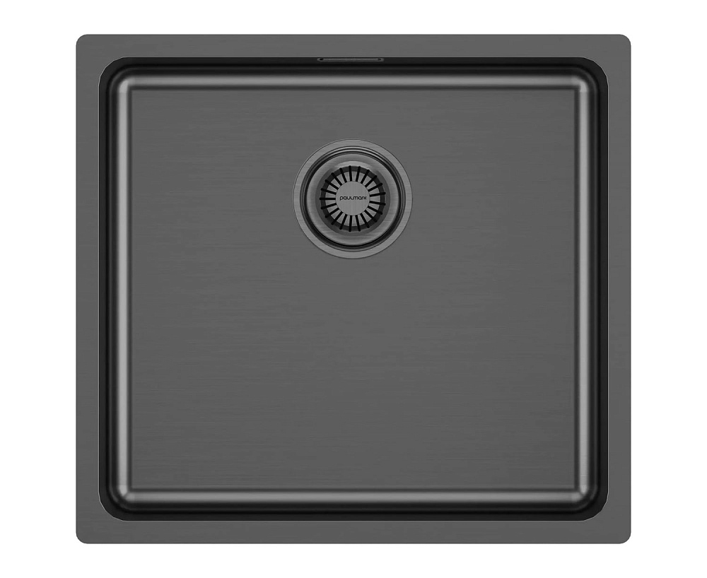 Мойка кухонная Paulmark Vista PM304844-GM, вороненая сталь