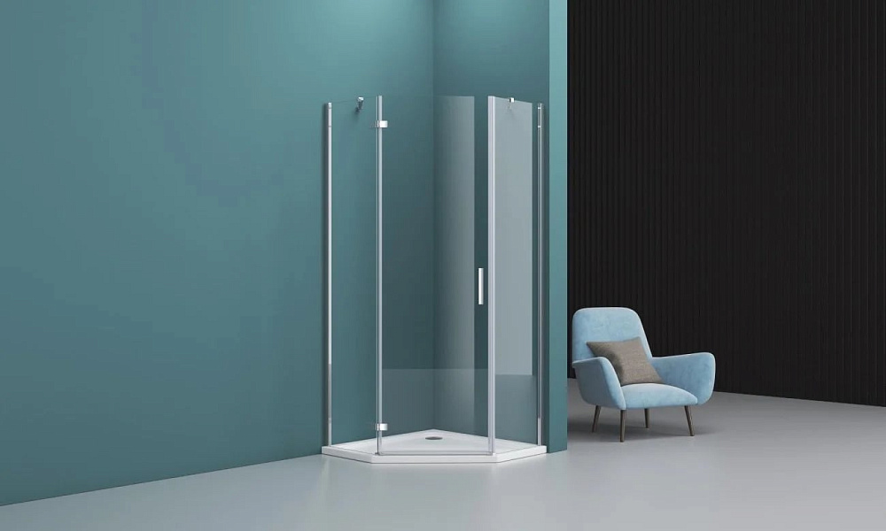 Душевой уголок BelBagno Kraft P-1-100-C-Cr L