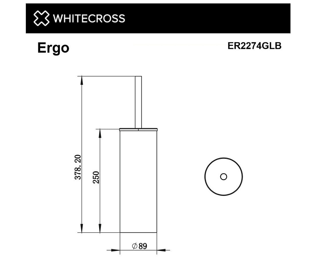 Ершик WHITECROSS Ergo ER2274GLB брашированное золото