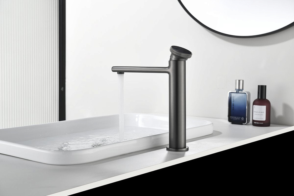 Смеситель для раковины Black&White Gravity 7307GM gun metal