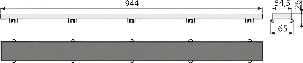 Душевой трап (лоток) AlcaPlast APZ23 -950, 95 см