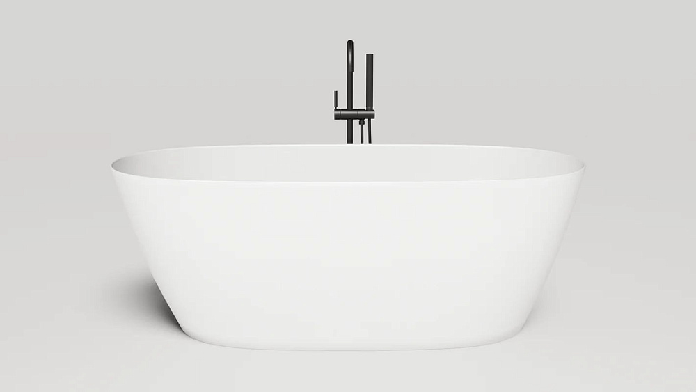 Ванна из искусственного камня Salini Sofia Light S-Sense 165x75 см, отдельностоящая, белая, овальная