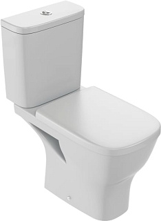 Унитаз-компакт напольный Jacob Delafon Struktura UJAJ102-WTE безободковый с крышкой E70024-WTE